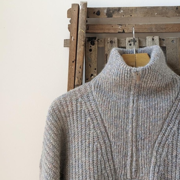 ISABEL MARANT ÉTOILE Myclan brushed knitted half-zip sweater - Picture 3 of 4